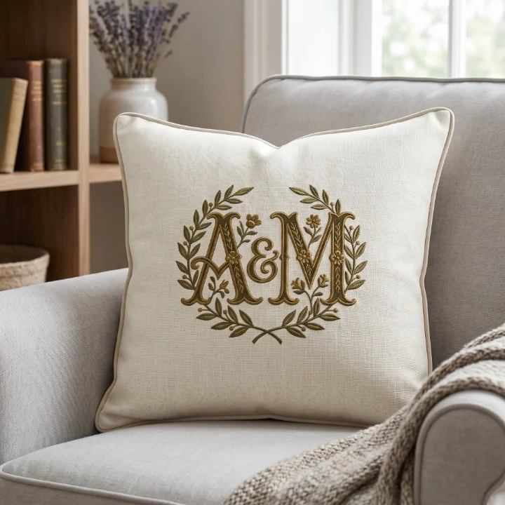 Monogram na poszewce